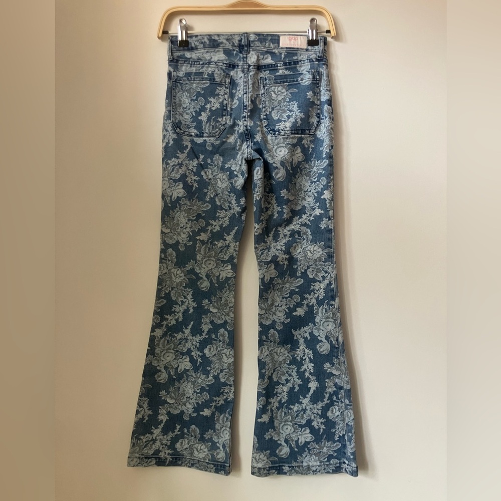 Gap × LoveShackFancy High Rise Floral ‘70s Flare Jeans size 12